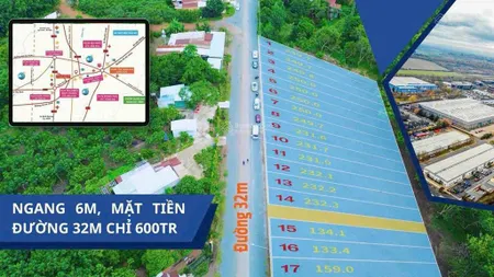 Đất mặt tiền đường 32m ngay chợ trường ubnd quang minh.