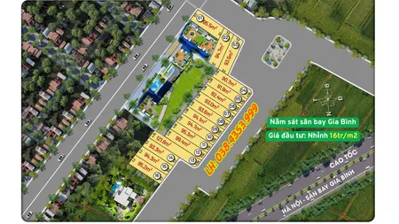 Bán đất sân bay Gia Bình (Bắc Ninh) - 95.2m2 - giá 1,55 tỷ