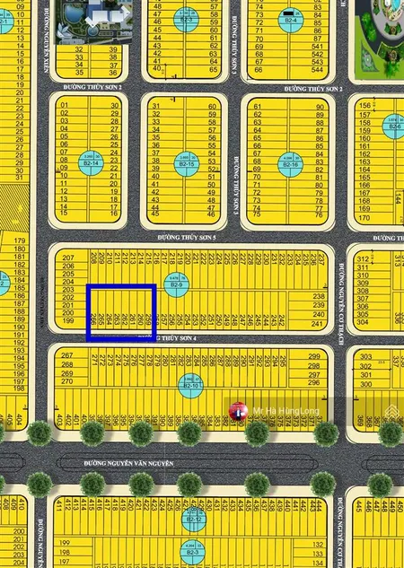 Cần bán lô đất biển đường thuỷ sơn 4, dt 125m2, hướng nam