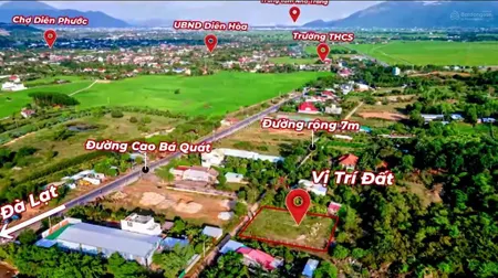 Bán đất có thổ cư, 2 mặt đường diên lạc (mới), khánh hòa