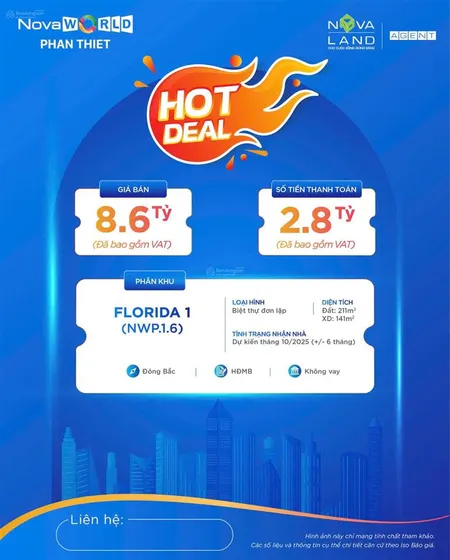 Thanh toán 2,8 tỷ sở hữu ngay căn biệt thự đơn lập 200m2 novawworld phan thiết, bàn giao cuối 2026