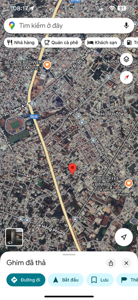 Đất khu 7 Phú Hoà (phường Phú Lợi-TP.HCM) vị trí trung tâm sót lô xây nhà đẹp nhựa 4,5m thông Lê Hồng Phong qua Ql13 gần toà nhà Becamex,sân banh Gò Đậu
