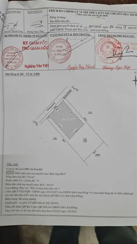 Bán đất sẵn thổ cư 724m2 hẻm lý thái tổ, đamri giá ngộp