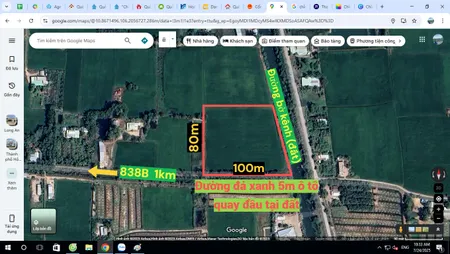 Bán đất 7765.3m² ngang 100m giá 1.8 tỷ Xã Đông Thành