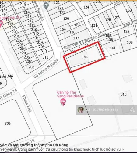 Đất 2MT Nhà Máy Cao Su Đà Nẵng(Vũ Mộng Nguyên & Trần Văn Thành)467m2/42 tỷ