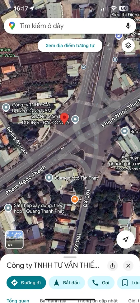 Mt phạm ngọc thạch-Phú Mỹ (Phường Bình Dương-TP.HCM) đường phía sau Dx040 (2 mặt tiền).vị trí cực vip ngang 17m diện tích 1141m2 xây làm cái gì cũng đẹp