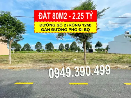 Bán đất 80m² khu Saigon Village - Lô dãy A4, giá 2.25 tỷ Xã Cần Giuộc