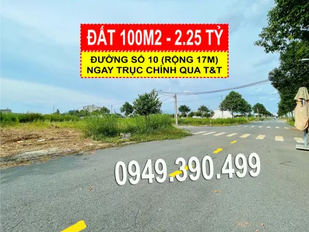 Bán đất 100m² khu Saigon Village , giá 2.25 tỷ Xã Cần Giuộc. Đường số 10 (rộng 17m).