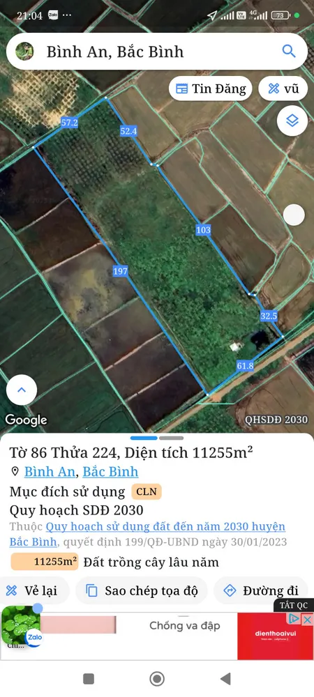Bán đất 10576m² giá 1 tỷ Xã Hải Ninh