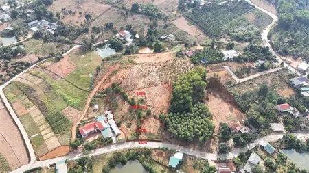 Bán đất minh quang ba vì 2.640m² (450m² thổ cư), mặt tiền 34m đường nhựa lớn, thế đồi view đẹp
