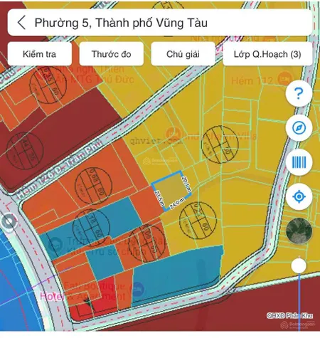 Bán lô đất hẻm đường trần phú mặt tiền 24m