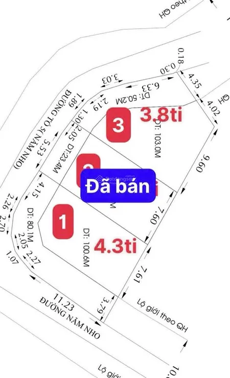 Bán gấp giá tốt lô góc 2mt 173m2 thổ cư xã an phú tây