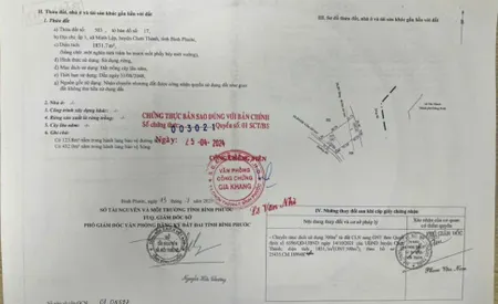 Bán đất 1831,7m² 300 thổ cư ngang 31m giá 800 triệu Xã Nha Bích