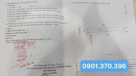 Bán đất 280m² ngang 5m giá 190 triệu Xã Minh Đức Liên hệ chính chủ: 0901.370.396