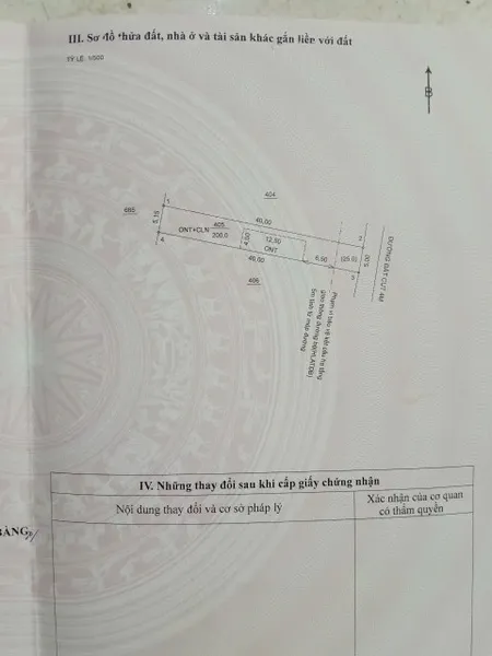 Bán đất 205.1m² ngang 5m giá 850 triệu Phường Bến Cát