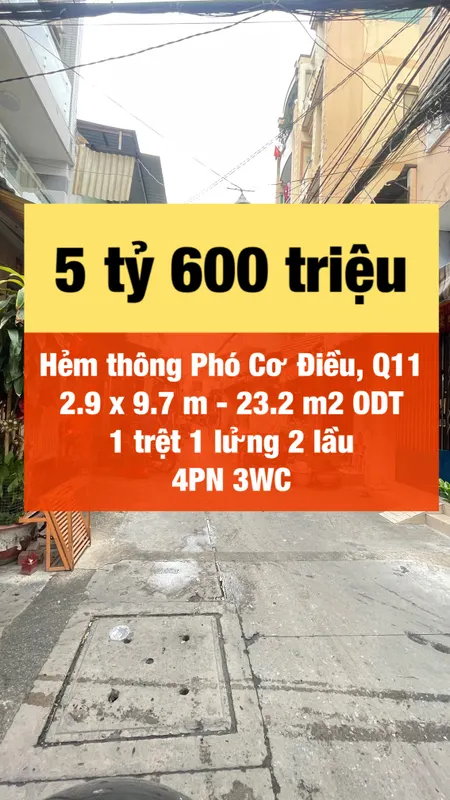 Nhà hẻm thông Phó Cơ Điều