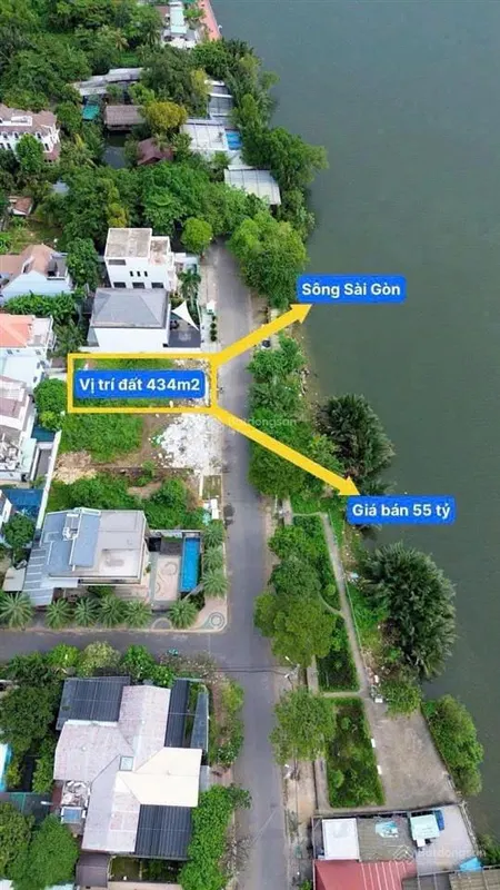 Bán đất 15x29m mặt tiền đường số 10, hiệp bình chánh, thủ đức view sông