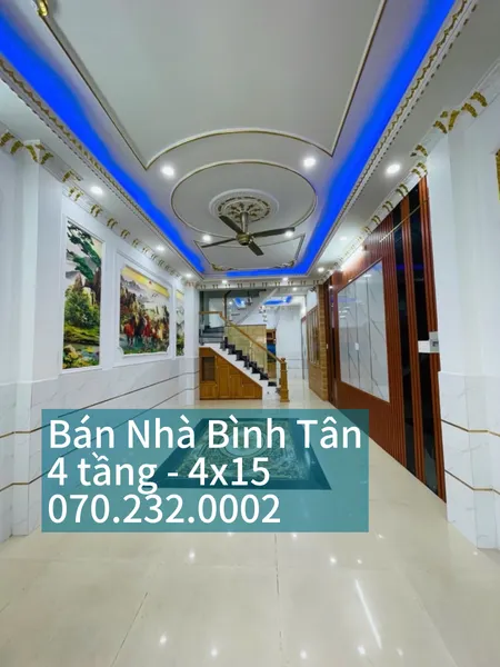 Bán nhà mới xây Bình Tân Miếu Gò Xoài - 4 tầng 4x15 - 6.89 tỷ