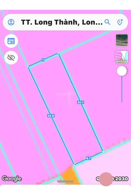 Bán đất 155m² tt long thành sổ riêng cách ql51 chỉ 200m, giá 1.6 tỷ