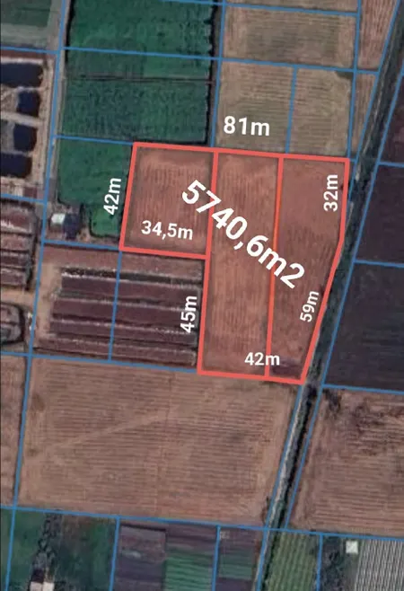 Bán đất 5740,6m2m² giá 14.35 tỷ Xã Bà Điểm