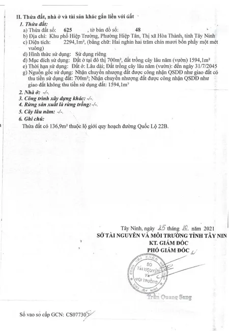 Bán đất 2294.1m² ngang 23m giá 18 tỷ Phường Thanh Điền