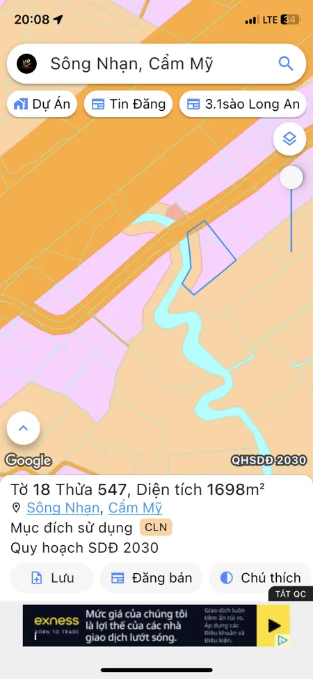Bán đất 1698m² ngang 19m giá 3.6 tỷ Xã Xuân Quế