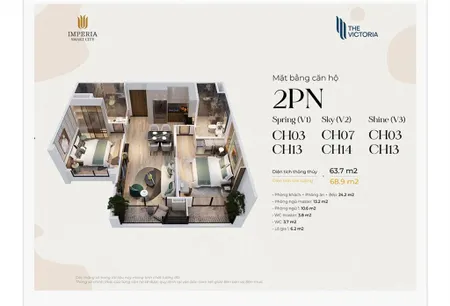 Căn hộ 2n2vs view thoáng trọn đời tại dự án the victoria vinhomes smart city