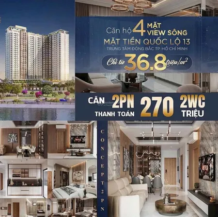 Ngừng ở trọ mua căn hộ symlife dòng tiền nhẹ 0.75%/ tháng pháp lý đủ mặt tiền ql13 mở rộng 60m