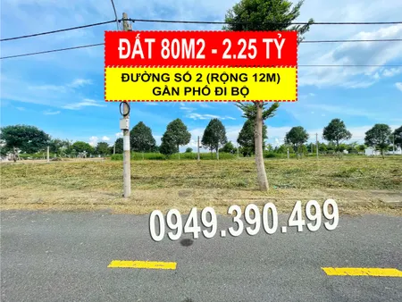 Bán đất 80m² khu Saigon Village - Lô dãy A4, giá 2.25 tỷ Xã Cần Giuộc