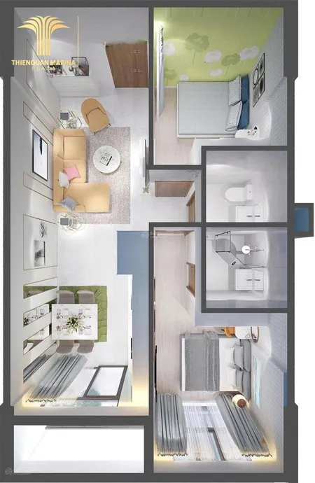 Bán cc thiên quân marina plaza, trần bạch đằng, an khánh, 1,731 tỷ, 60m2 chỉ với hàng hot