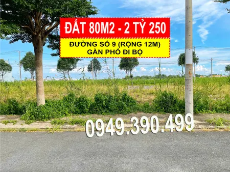 Bán đất 80m² khu Saigon Village - Lô dãy B8, giá 2.25 tỷ, Đường số 9 (rộng 12m).