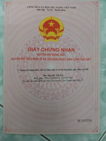 Bán đất 892m² ngang 20m giá 9.8 tỷ Xã Châu Pha
