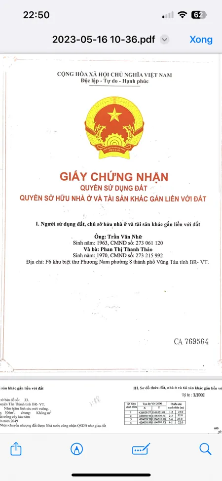 Bán đất 506m² ngang 22m giá 14 tỷ Phường Tân Phước Phú Mỹ