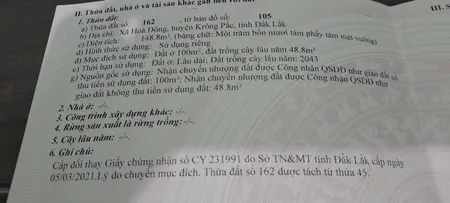 Bán đất 148.7m² ngang 5m giá 350 triệu Xã Ea Knuếc