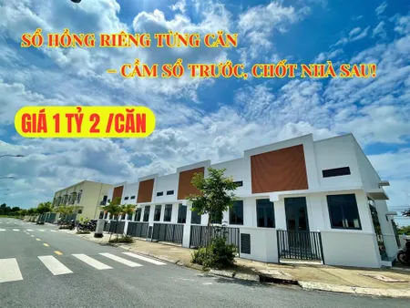 Phước đông new city nhà phố xây sẵn gần kcn giá 1 tỷ 2 sổ hồng riêng, ở ngay