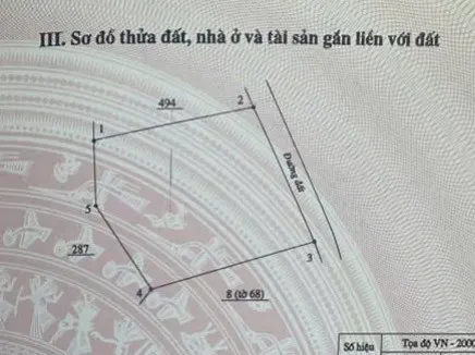 Bán đất 2464m² ngang 44m giá 1.11 tỷ Xã Hàm Thuận Nam