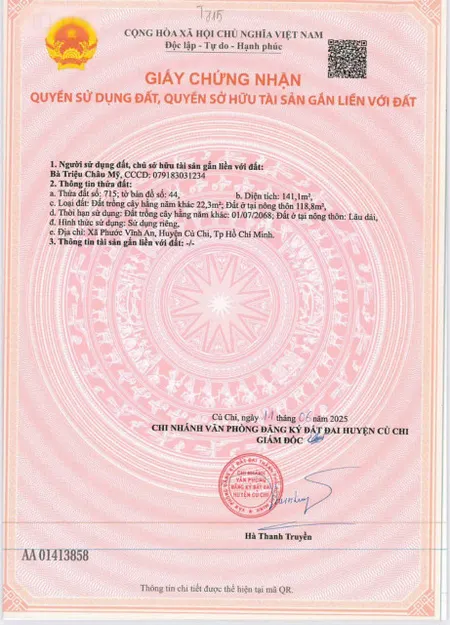 Cần bán lô đất thổ cư Mt đường nhựa thông 140m2 giá đầu tư.