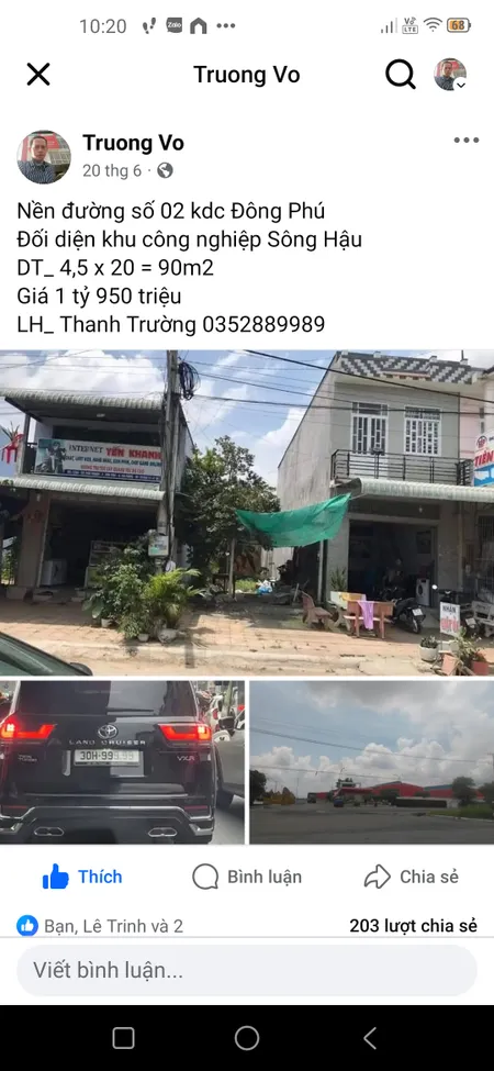 Nền đường số 02 kdc Đông Phú_ Hậu Giang