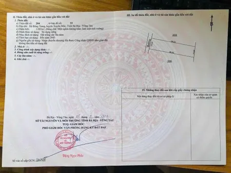 Bán đất 1001m² ngang 15m giá 1.38 tỷ Xã Xuyên Mộc