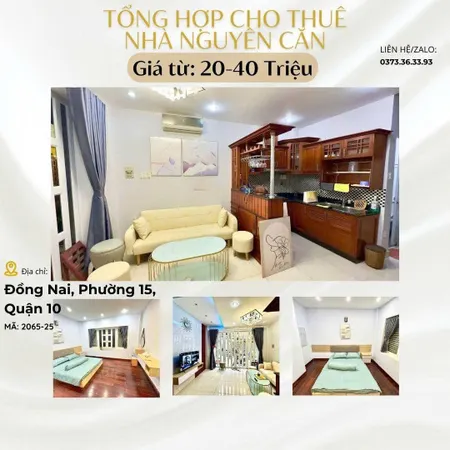Cho thuê nnc quận 10 phú nhuận bình thạnh gò vấp giá từ 20tr đến 40tr