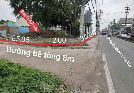BÁN ĐẤT 2 MẶT TIỀN – NGUYỄN VĂN BỨA, XÃ XUÂN THỚI SƠN, HÓC MÔN
