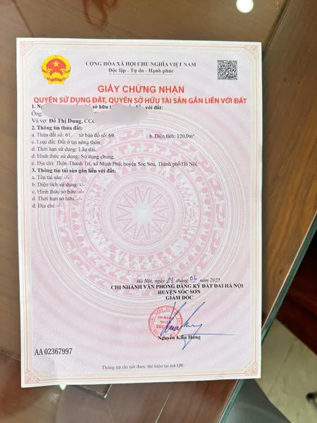 Bán đất 120m² ngang 6m giá 5.75 tỷ Xã Kim Anh