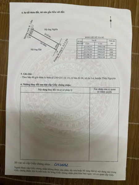 Bán đất 123.9m² ngang 5m đường 5m. giá 2.35 tỷ Phường Thủy Nguyên( An Lư). Liên hệ 0362558882