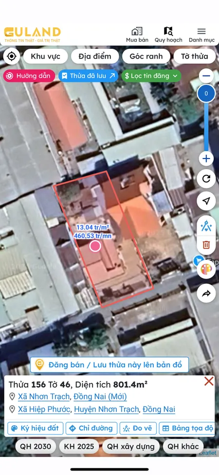 Bán nhà 536.8m² ngang 15m giá 7 tỷ Xã Nhơn Trạch