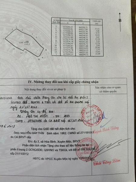 Bán đất 1142.2m² ngang 50.4m giá 1 tỷ Xã Hòa Hội