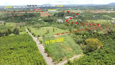 Lộc An- Bảo Lâm- Lâm Đồng dt 259m2 sẵn 118m2 cách trung tâm Bảo Lộc chỉ 6km cách khu nghỉ dưỡng home nổi tiếng Bảo lộc chỉ 500m giá chỉ 6xxtr