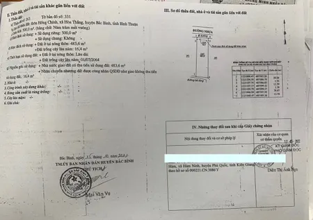 Bán đất 500m² ngang 12,4m Xã Hòa Thắng
