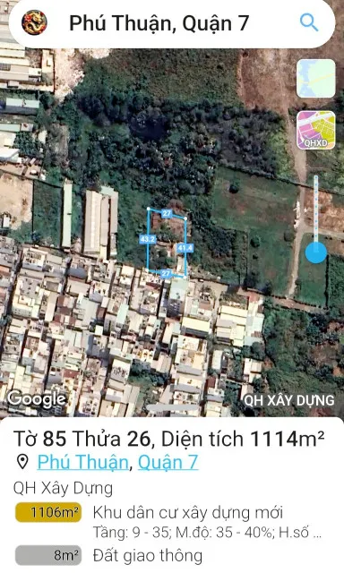 Bán đất 1143.1m² giá 79.52 tỷ Phường Phú Thuận