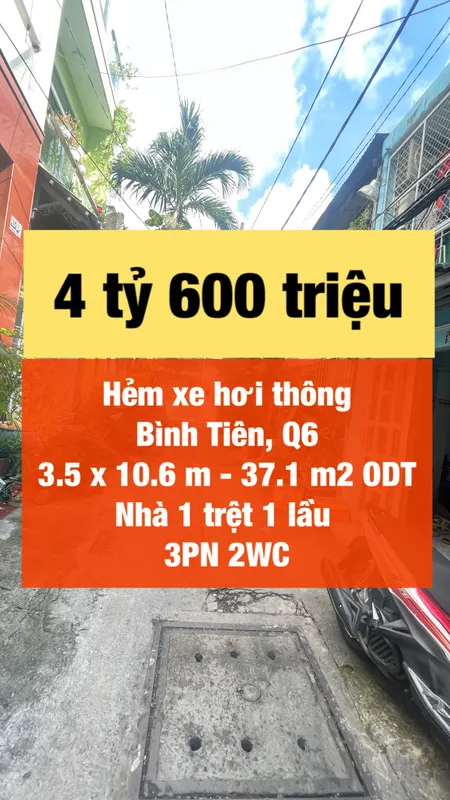 Nhà Bình Tiên 3 phòng ngủ , hẻm xe hơi !