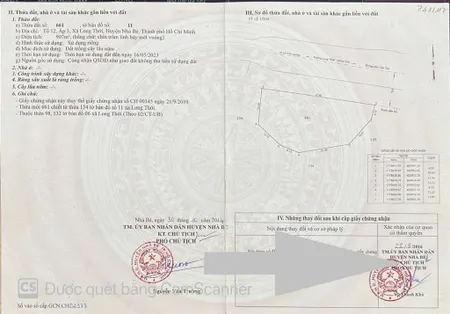 Bán đất trồng cây mặt tiền ngô quang thắm, long thới, nhà bè, dt 907m2, giá 13,6 tỷ